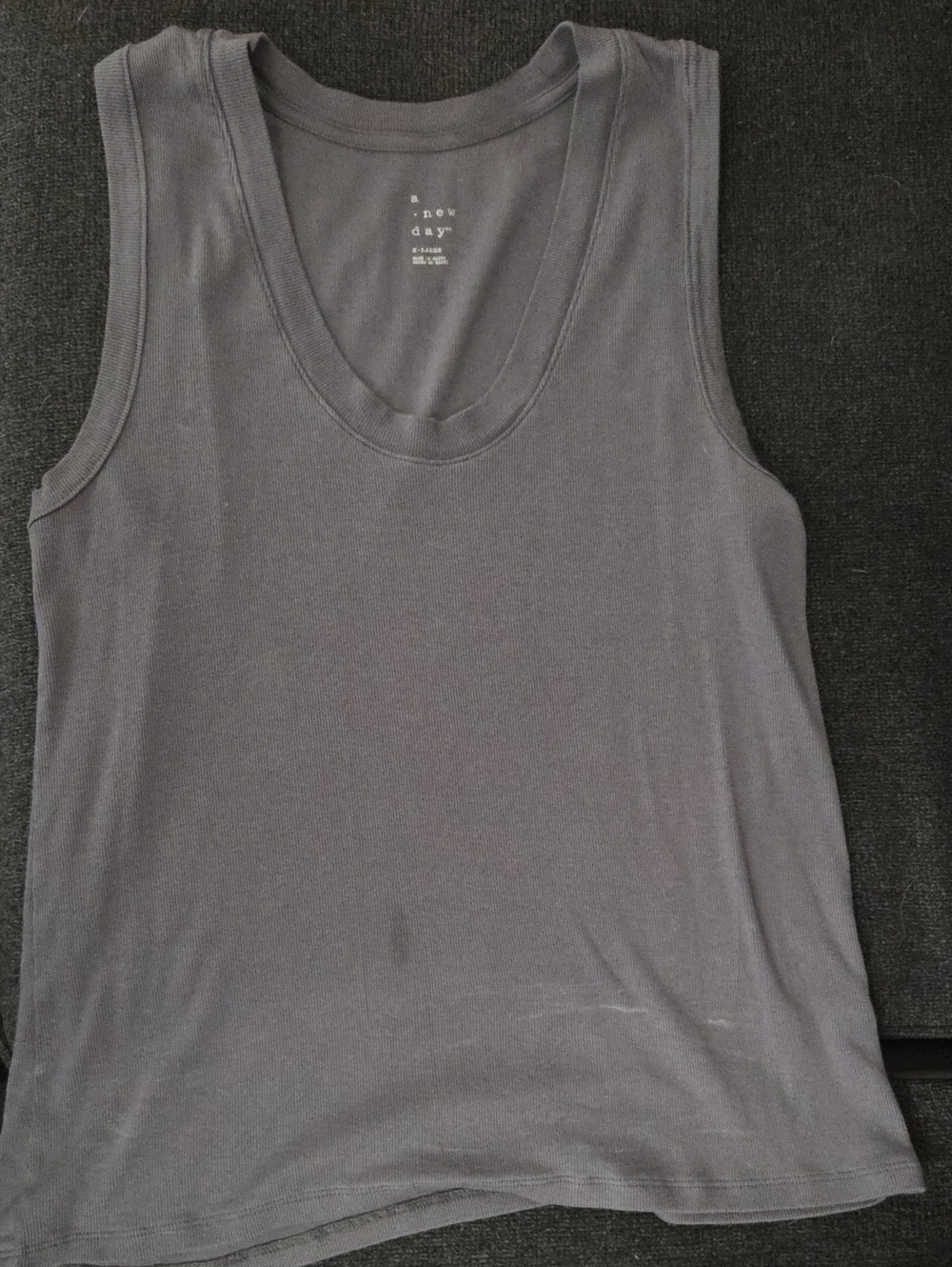 a new day Charcoal Scoop Neck Tank Top